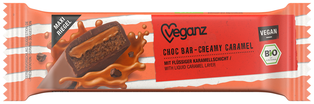 Økologisk Veganz Choc Bar Cremet Caramel 50g